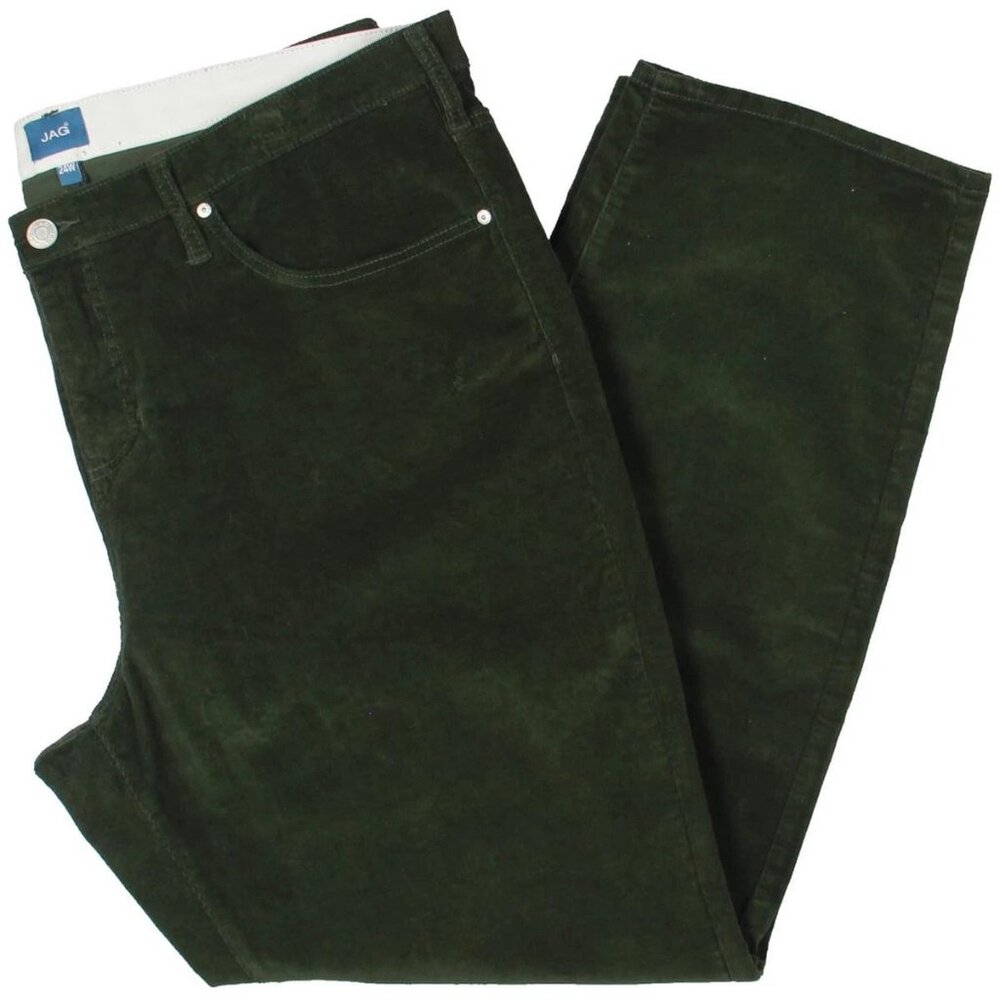 Jag Jeans Womens Ruby Green High Rise Stretch Straight Leg Jeans 24W Fall Winter